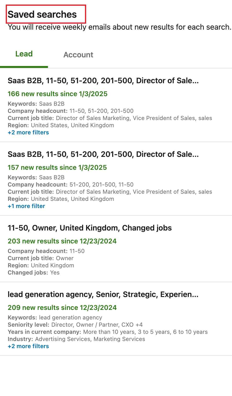 Image of sales navigator search filter