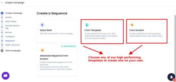 SalesRobot template sequence