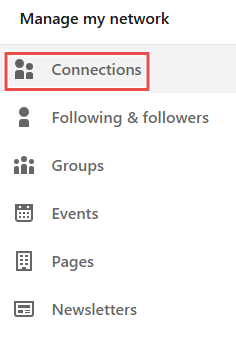 manage my network page under my network in LinkedIn