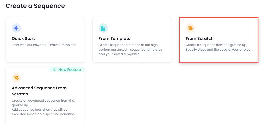 create a sequence options salesrobot