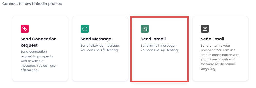 Image of send inmails on salesrobot