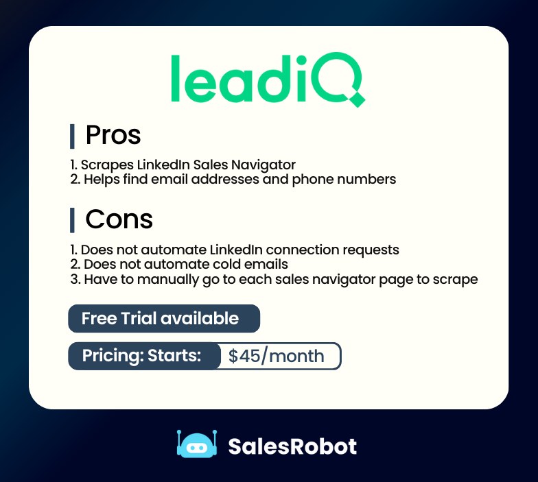 LeadIQ pros and cons