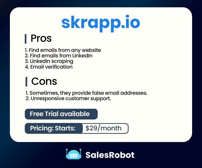 Skrapp.io pros and cons