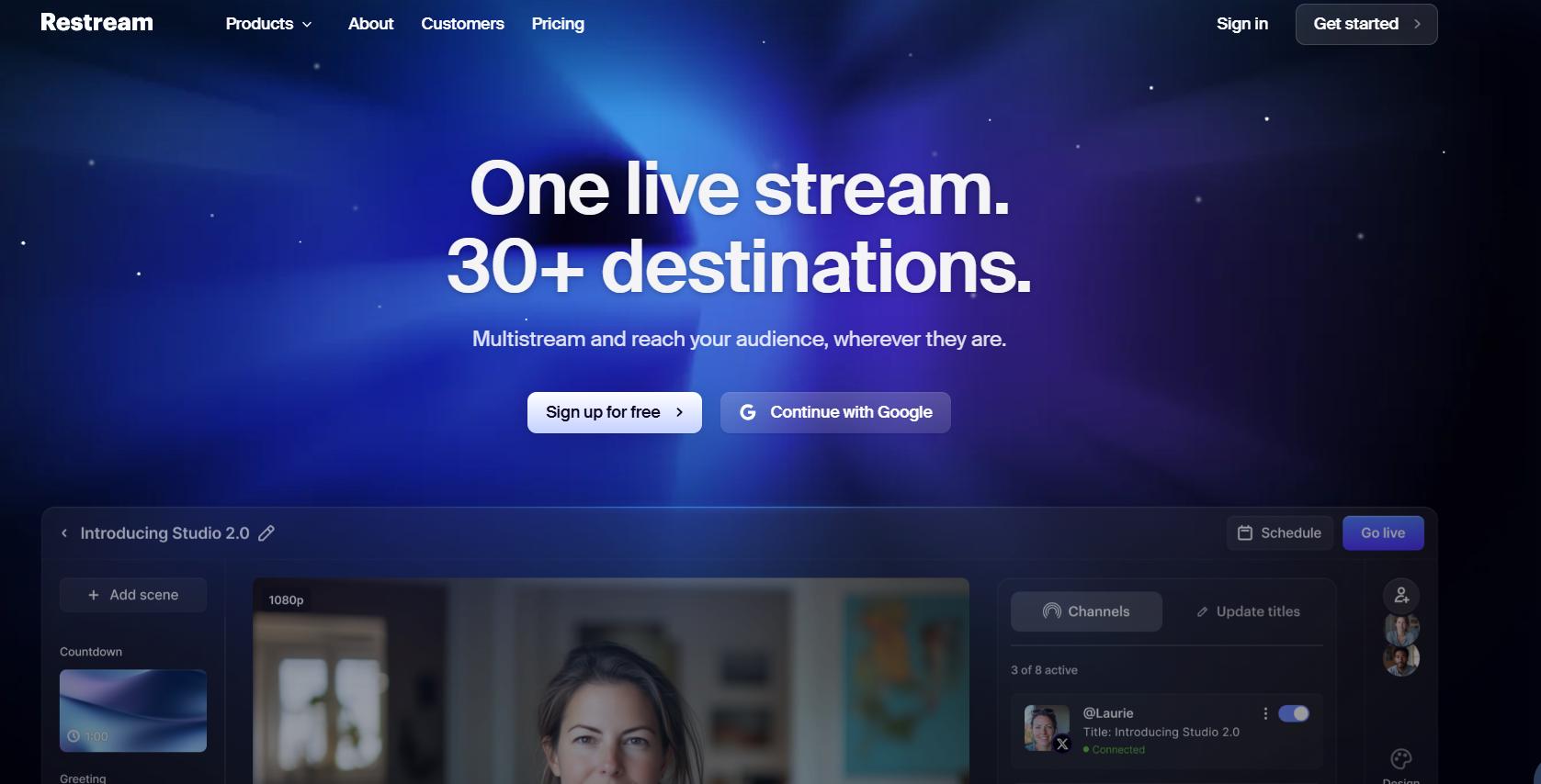 Restream multi streaming platform