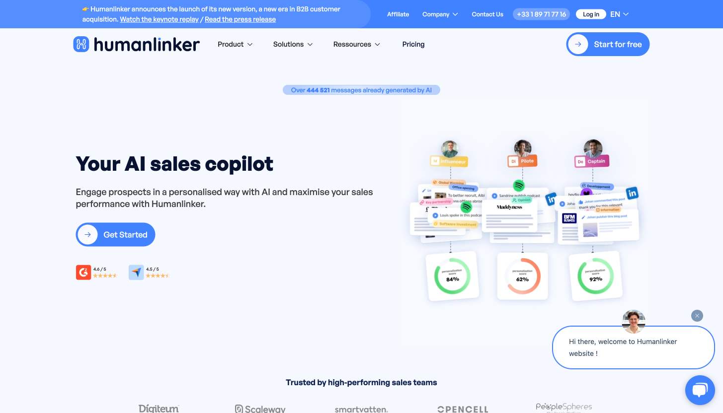 Humanlinker homepage