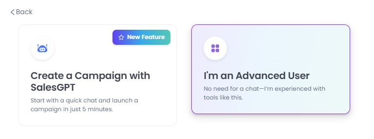 Select, I'm an advanced user