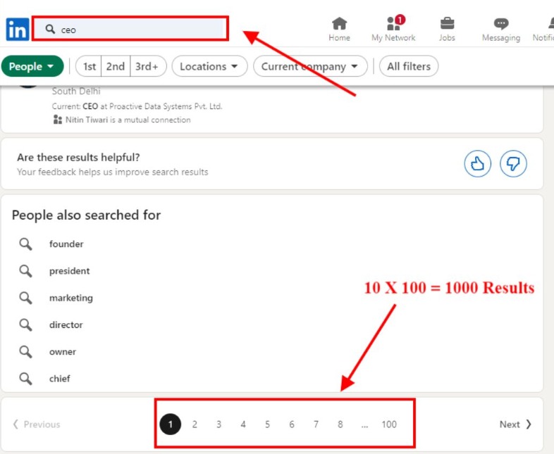 limitations of linkedin search