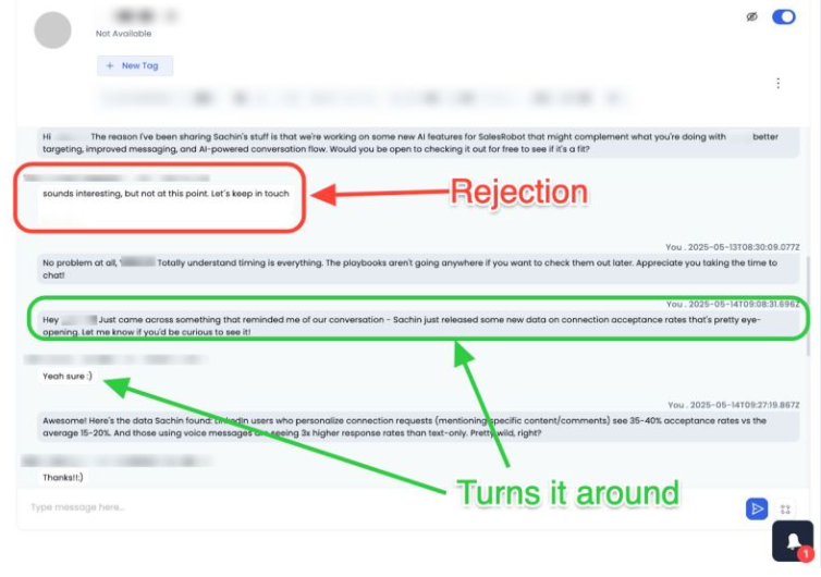 AI Inbox manager in action