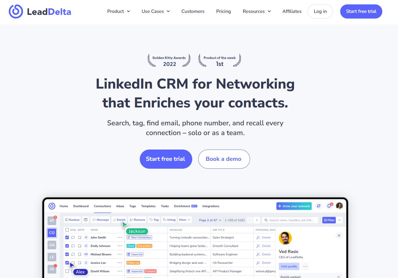 LeadDelta homepage