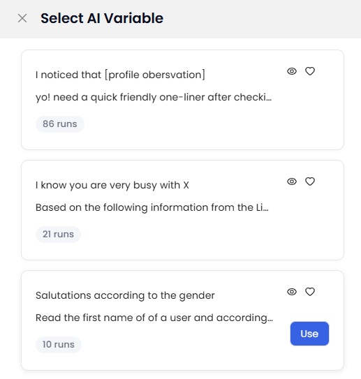 AI Variables in SalesRobot