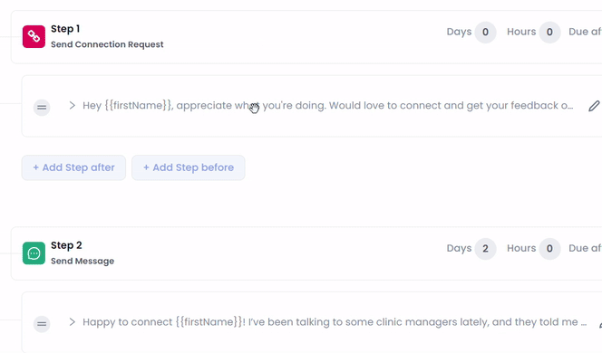 SalesRobot voice notes in a sequence