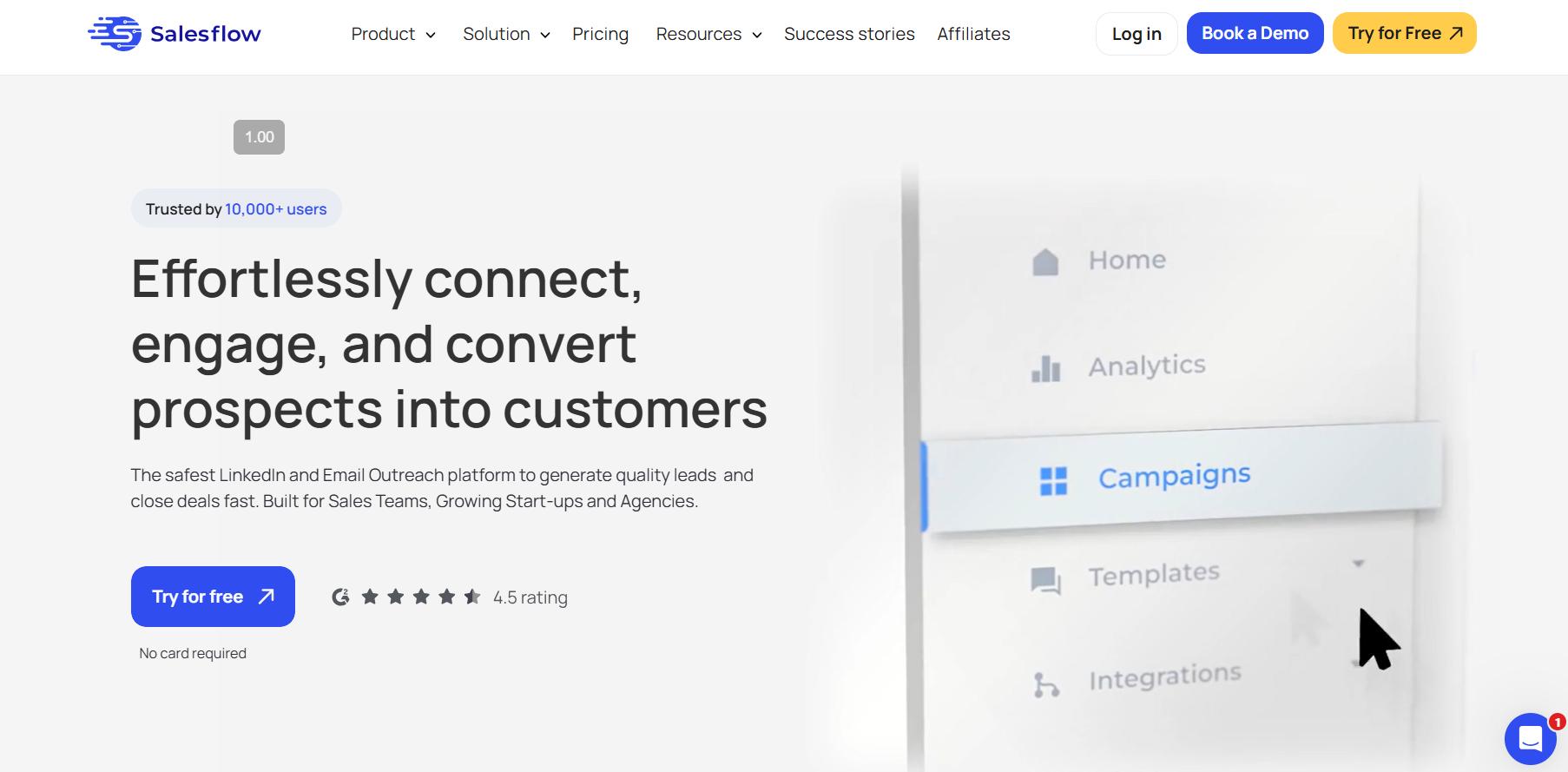 Salesflow homepage