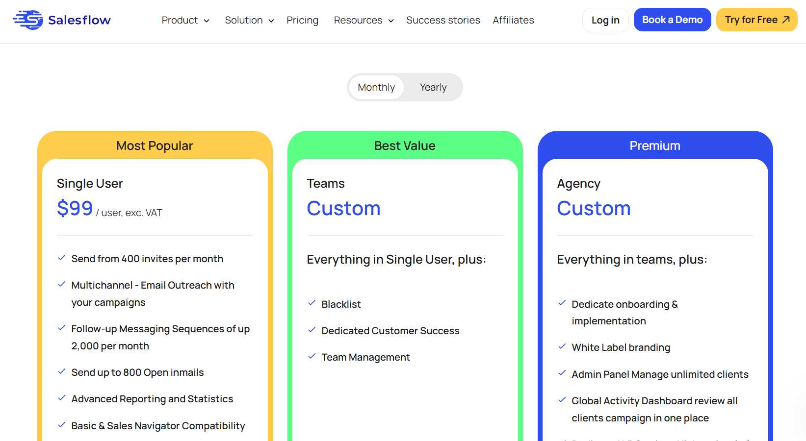 Salesflow pricing