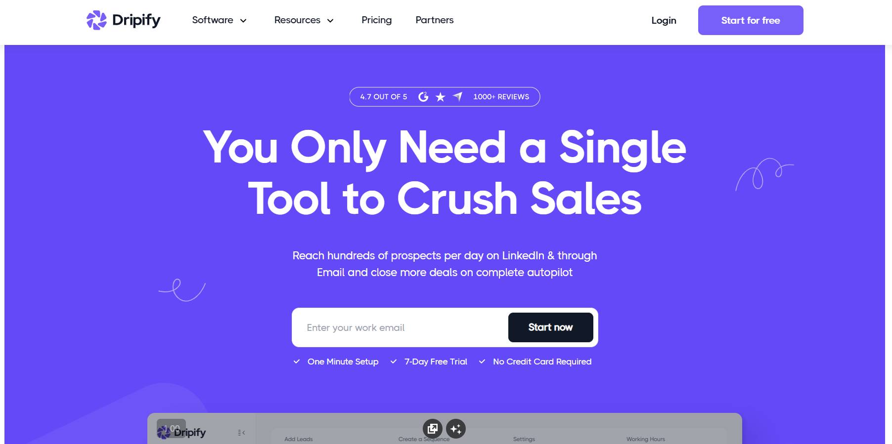 Dripify homepage