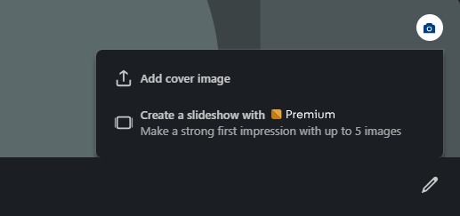 LinkedIn cover image options