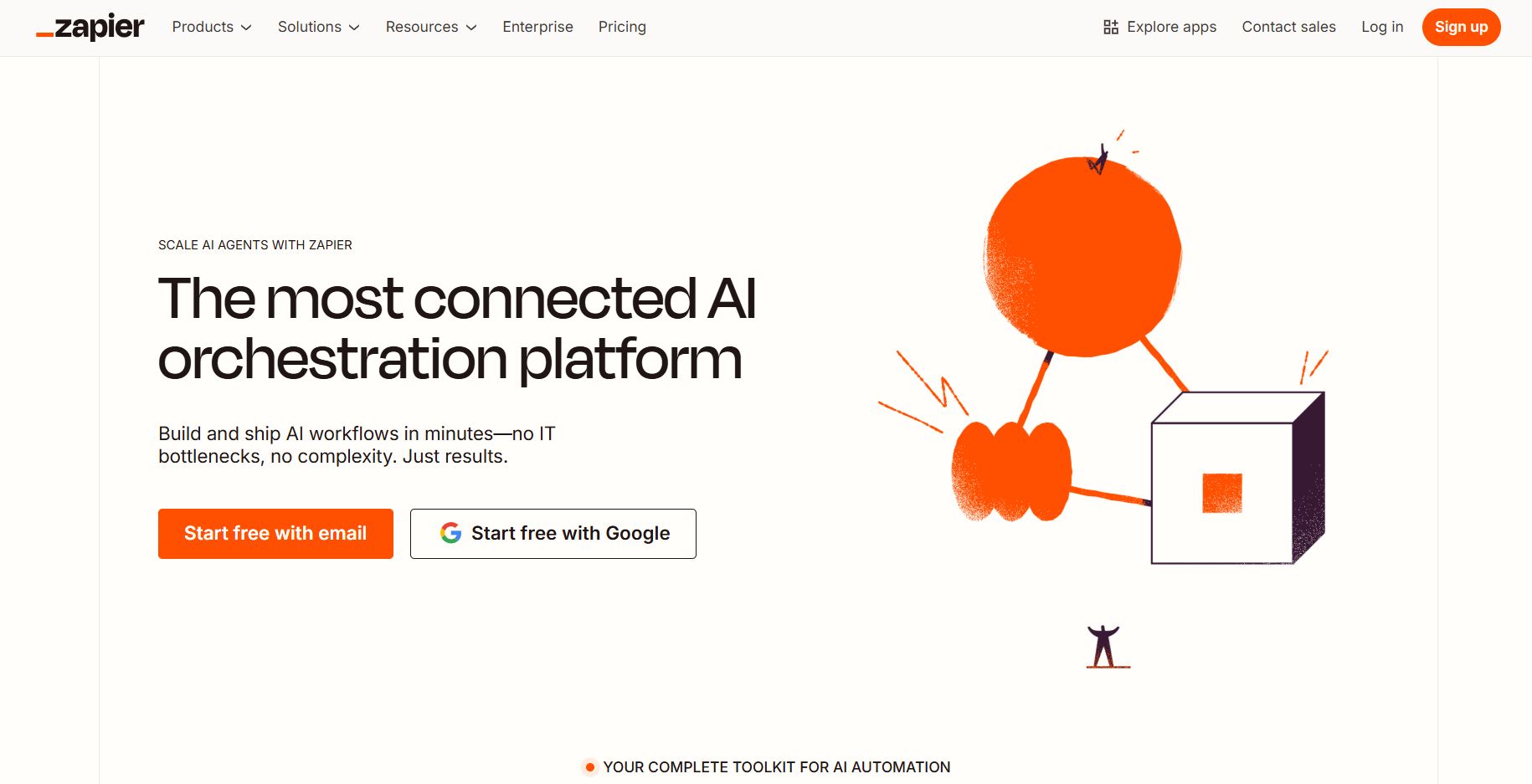 Zapier homepage
