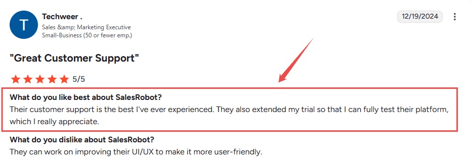 SalesRobot G2 review