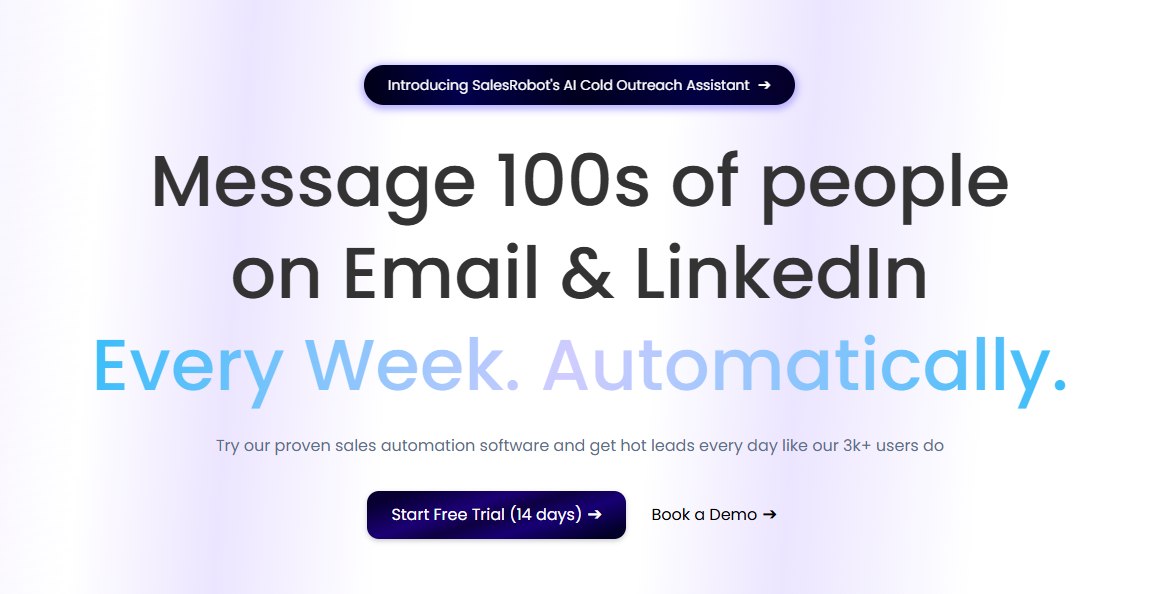 SalesRobot homepage