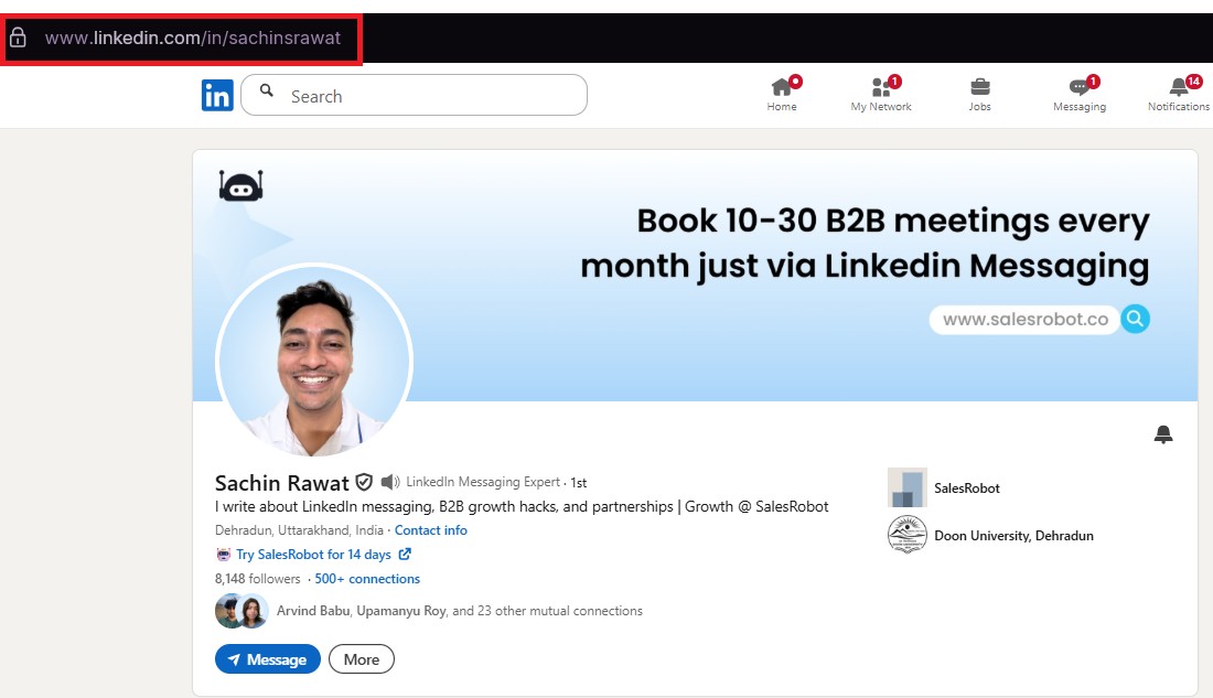 LinkedIn profile