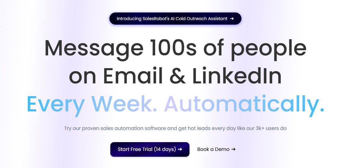 SalesRobot homepage