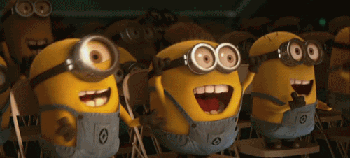 Minions cheering.