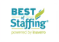Text graphic with words 'BEST of Staffing' in stylized font and design.