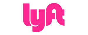 Lyft logo in pink.
