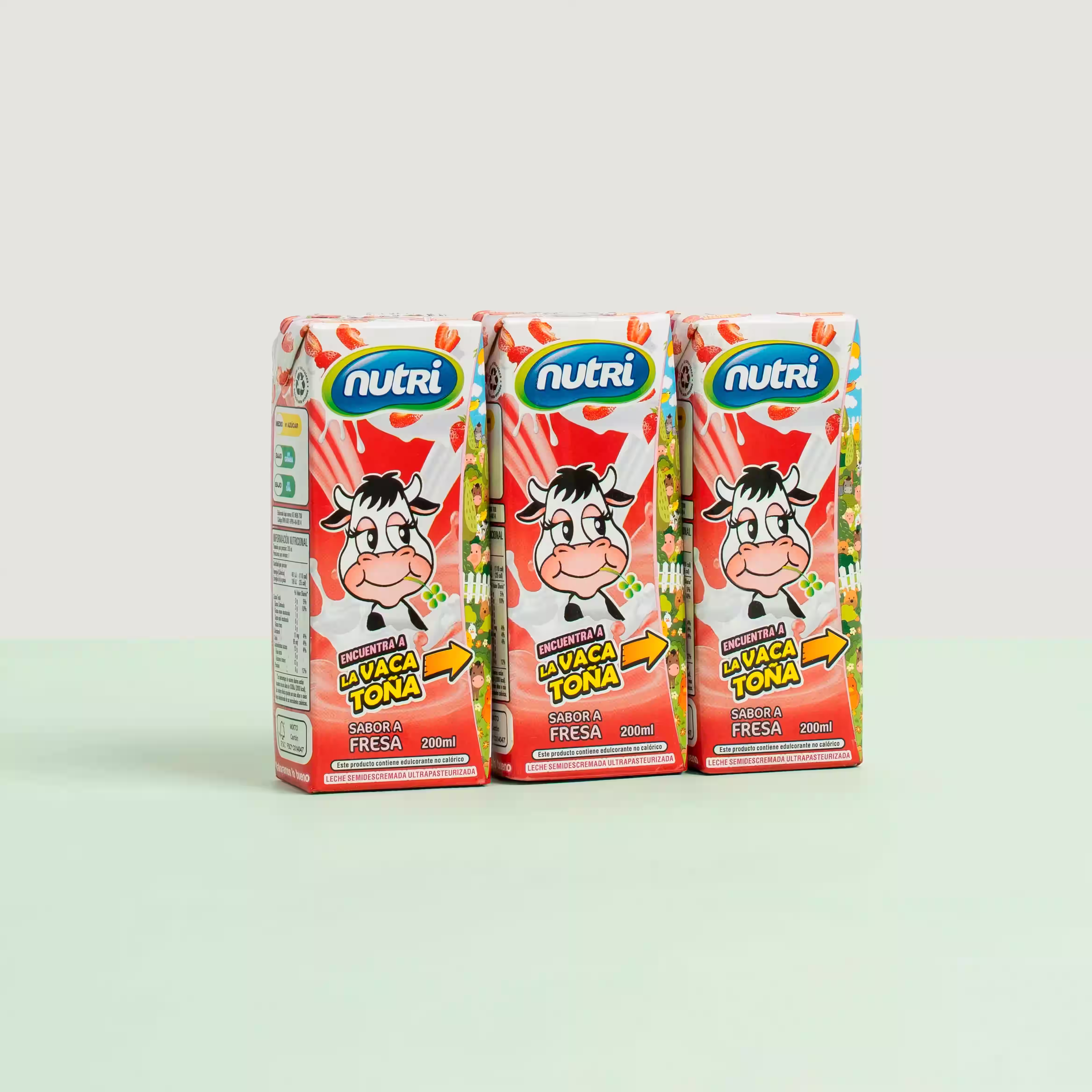 Leche sabor fresa