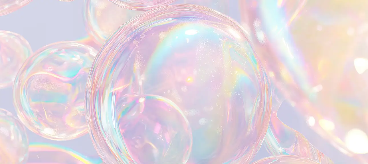 3D iridescent shapes in the light