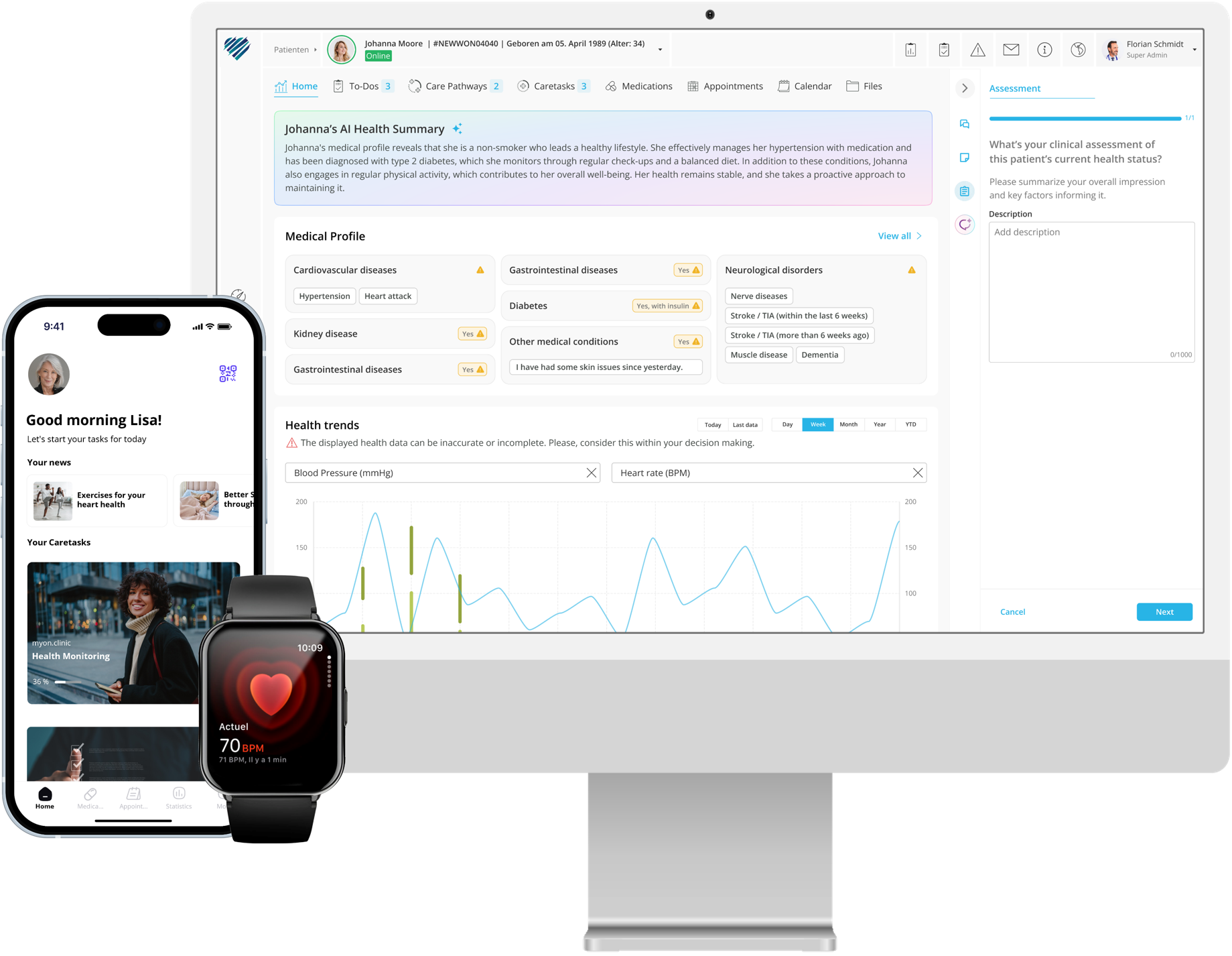 myon.clinic Plattform-Backend und Patienten-App