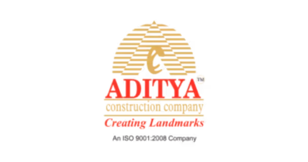 Aditya Builders & Company logo with the tagline 'Creating Landmarks'.