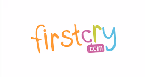 Colorful text logo reading 'firstcry.com' with each letter in a different bright color.