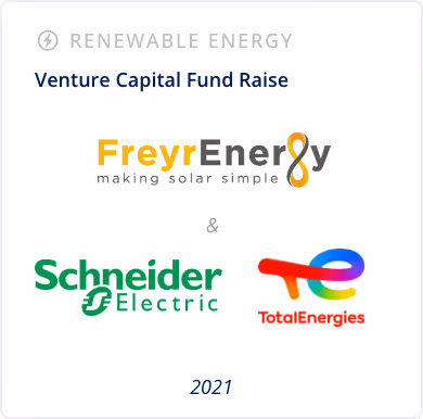 Renewable Energy Sector - Venture Capital Fund Raise - Freyr Energy, Schneider Electric, & Total Energies