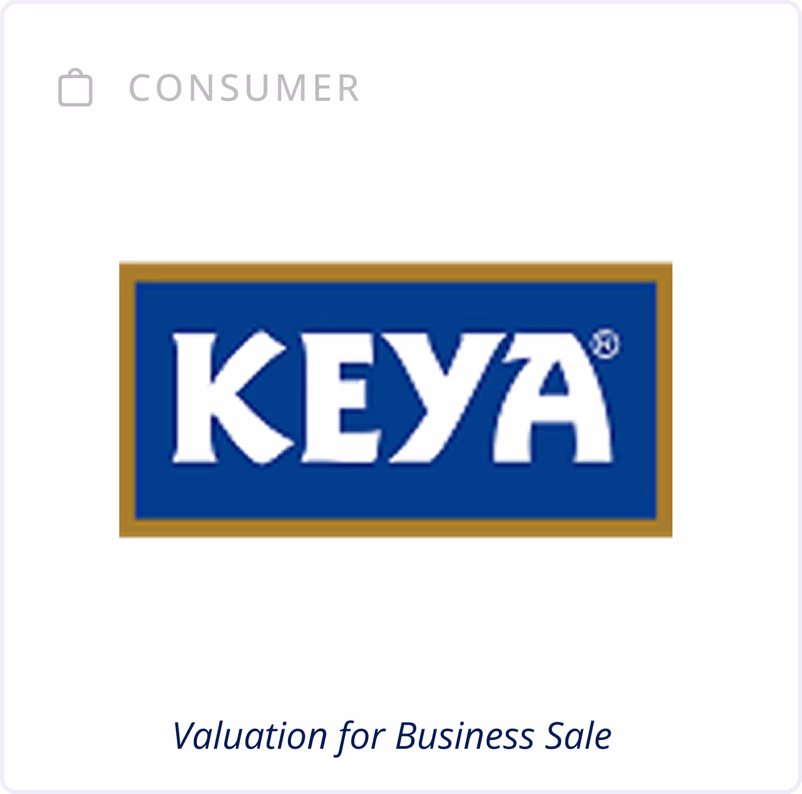 Consumer Sector - Valuation for Business Sale - Keya