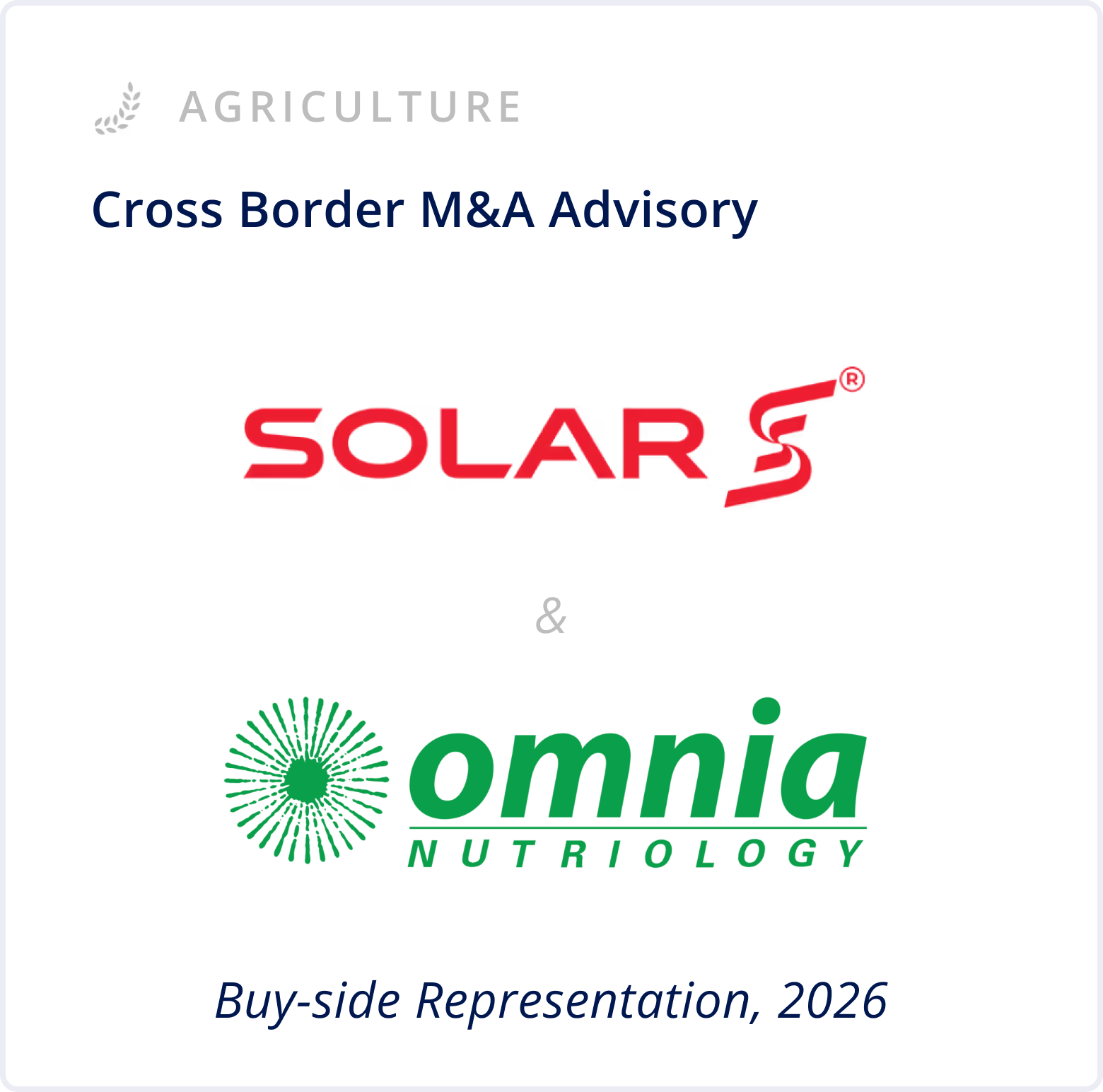 Agriculture Sector Cross-Border JV Advisory - Kronen Group, SPM Substrates, Dayi Agritech