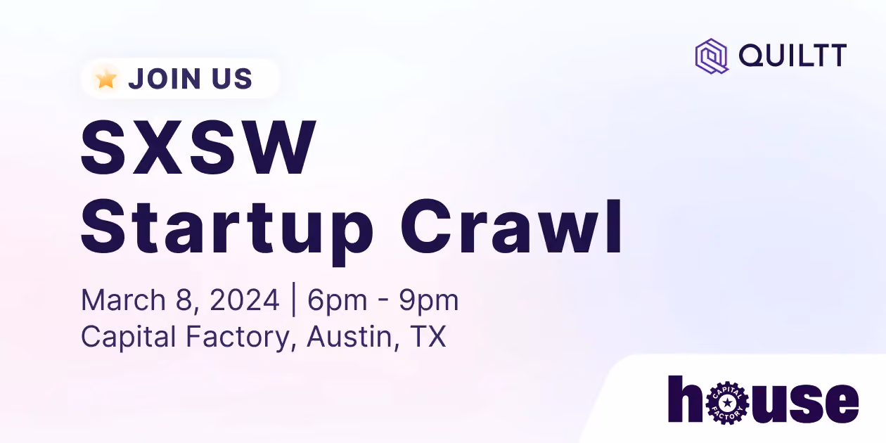 Startup Crawl has been the biggest party in Austin since 2011. Dozens of startups and partners set up tables to demo their products and talk to thousands of potential customers, investors, and employees.