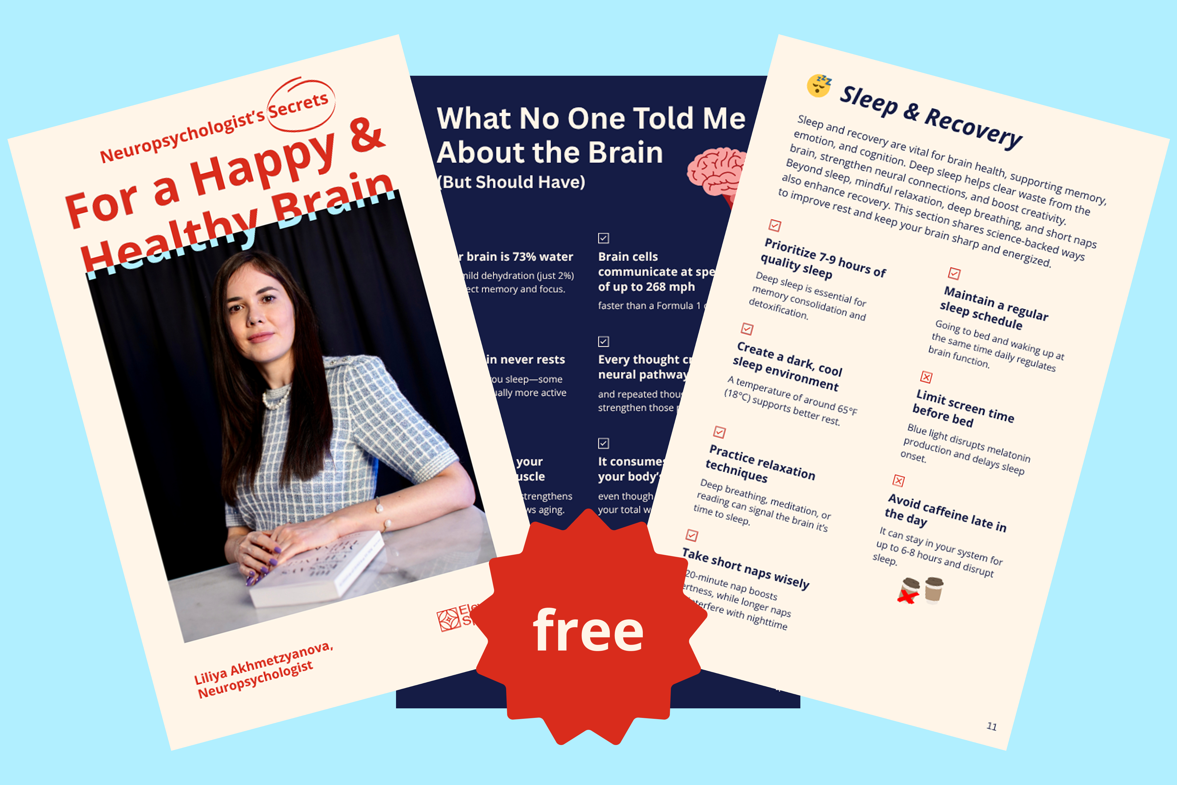 Free ebook "Neuropsychologist's secrets for a healthy and happy brain"