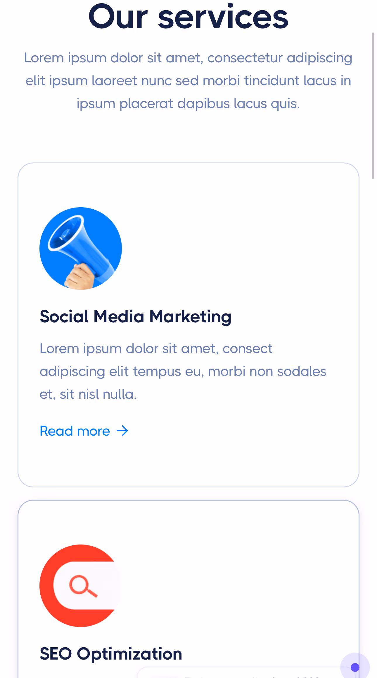 Wireframe Our Services