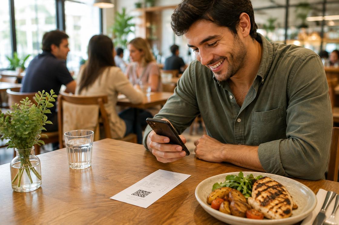 imagen de un sujeto escaneando un QR