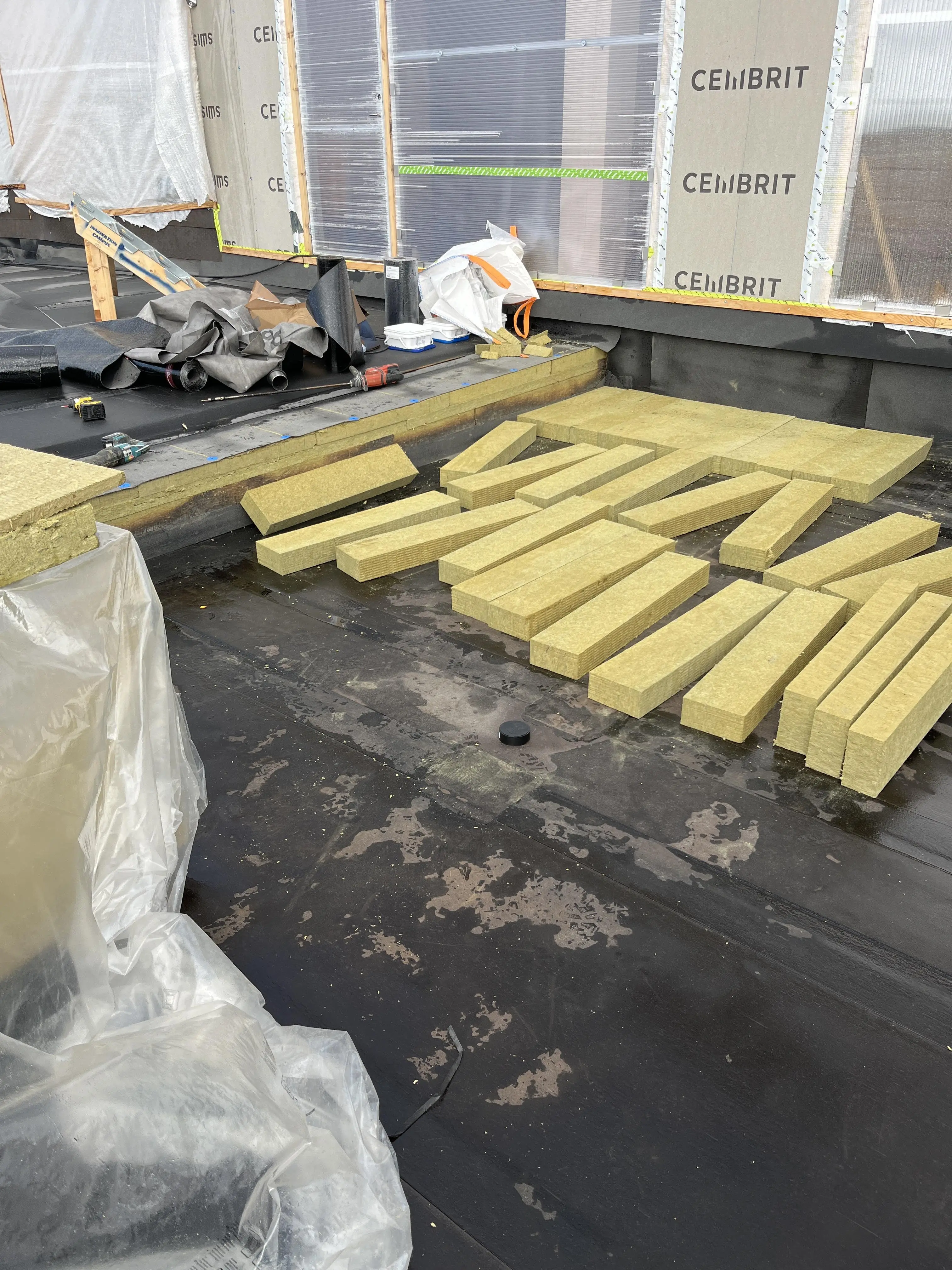 Tector flat roof moisture detection system on the rooftop