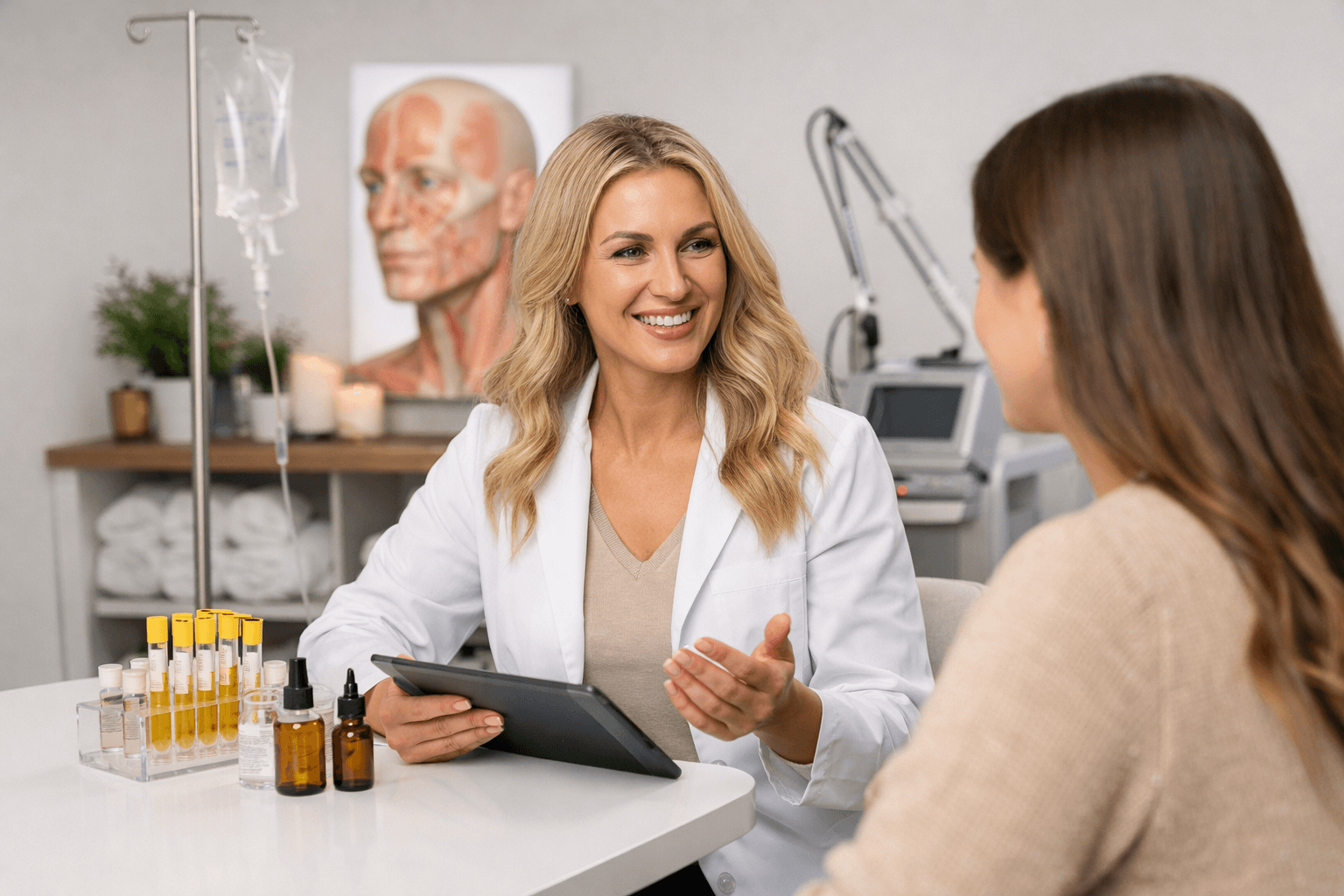 Patient consultation about regenerative wellness and Cell Healing Louisville treatments at a medical spa in Louisville, Kentucky