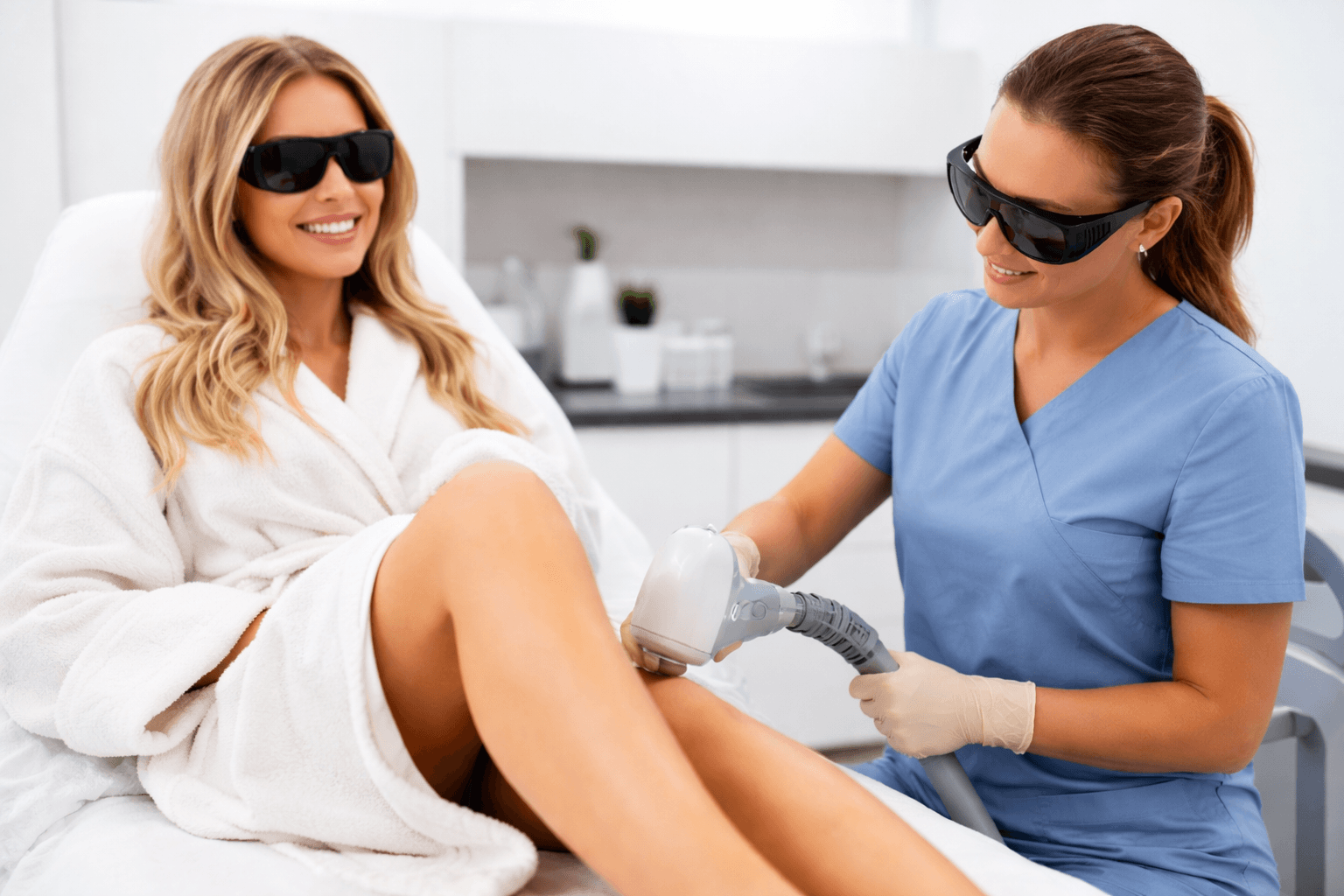 Laser hair removal treatment session for smooth skin in Louisville Kentucky