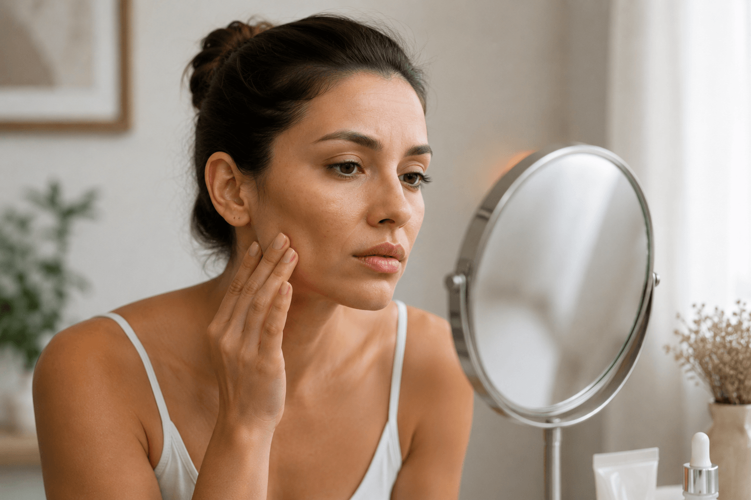 Provider administering dermal filler for facial volume loss at a med spa in Louisville, Kentucky