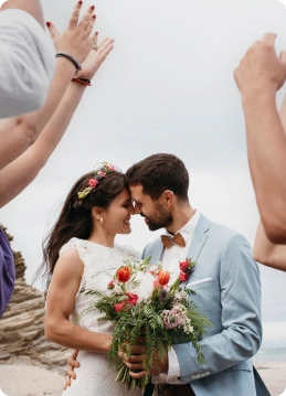 Loving couple in an embrace