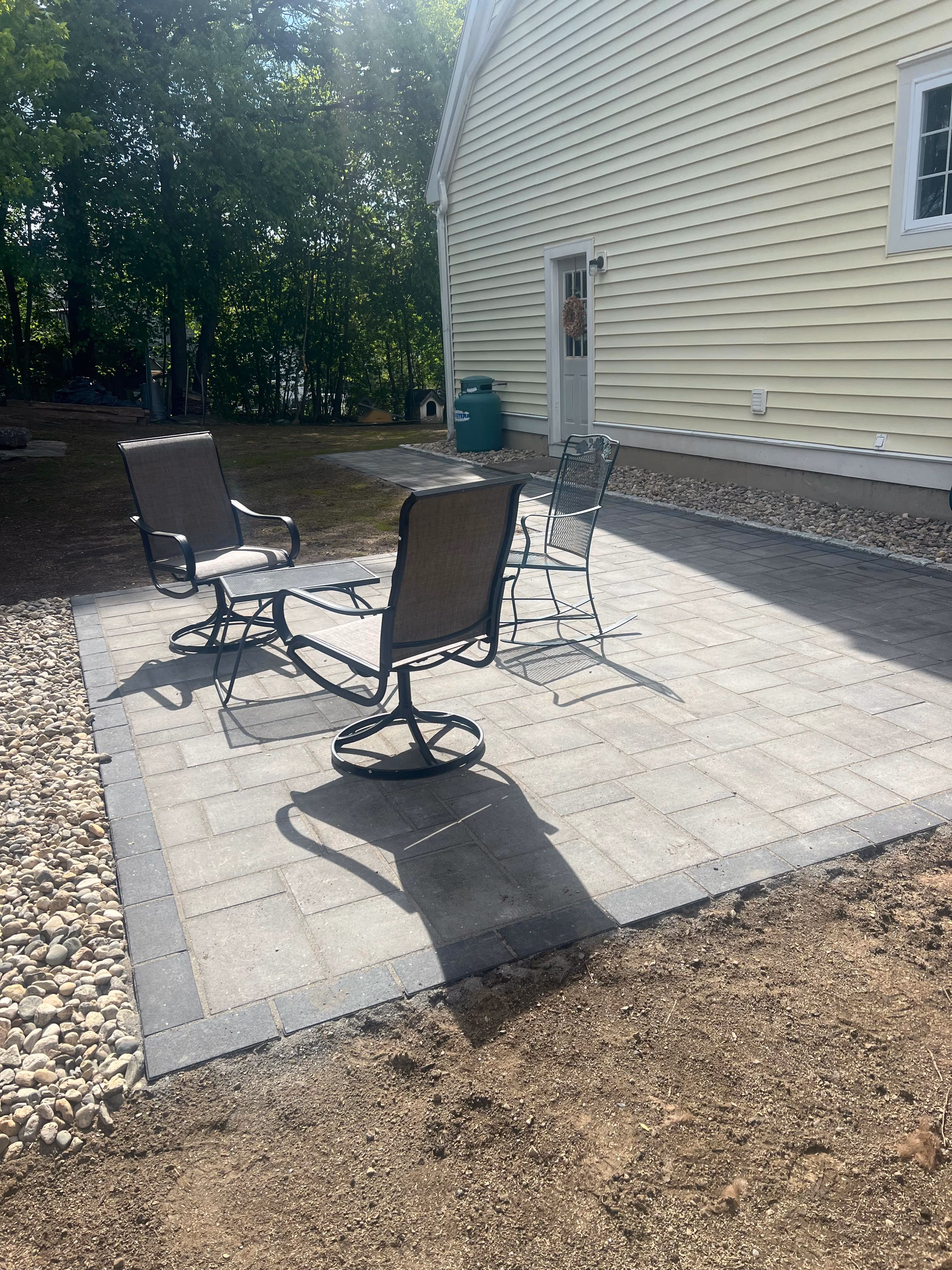 Patio, Walkway, Looming and seeding 