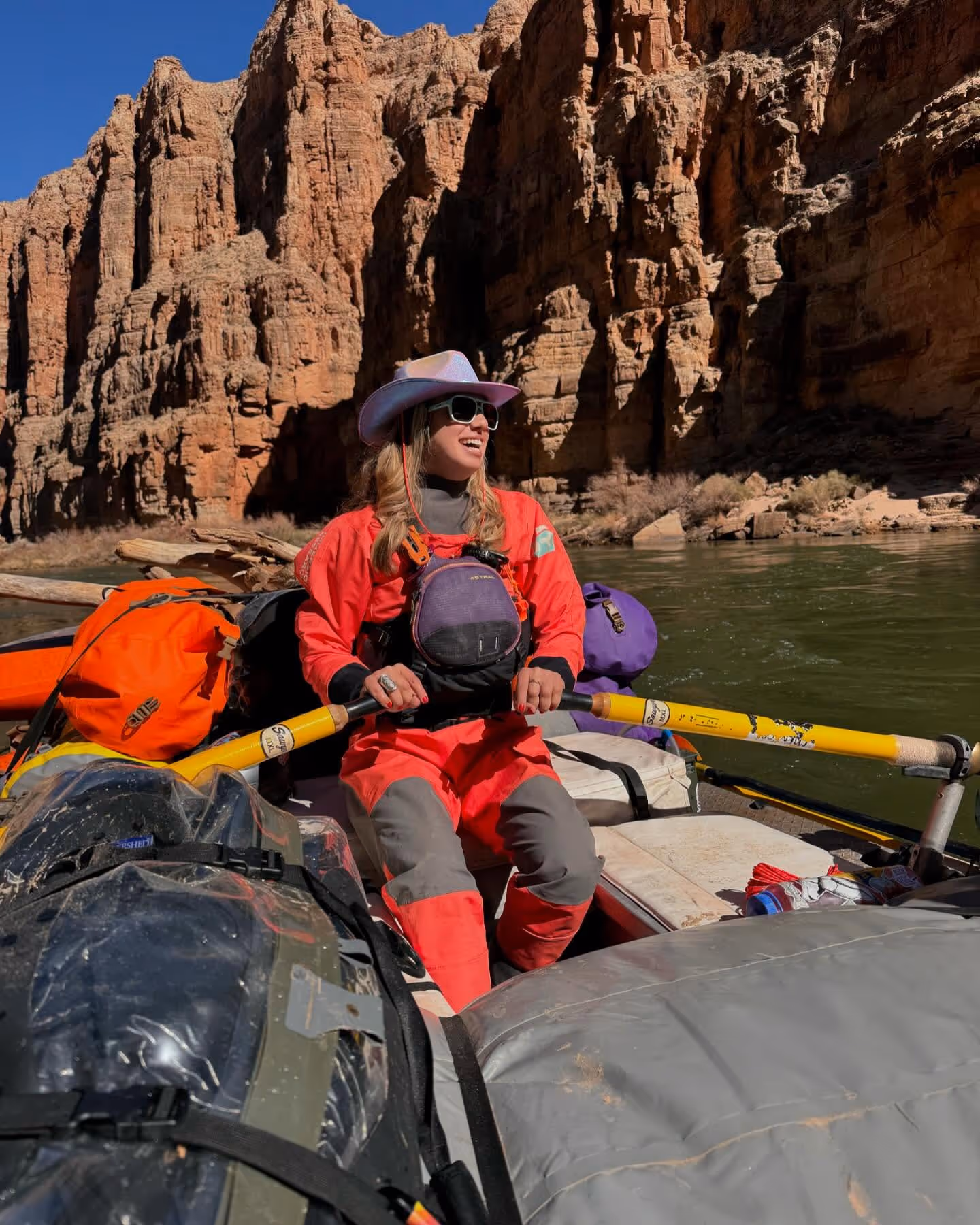 rafting guide on river