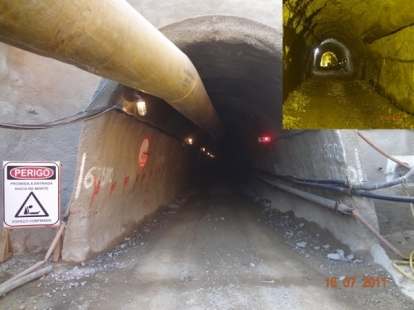 Túnel de adução da PCH Galheiros avança em julho de 2011 com a Pedra Branca