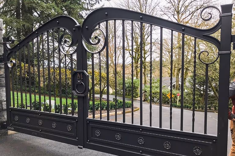 high-quality customized Swing Iron Driveway Gate in Gig Harbor, WA
