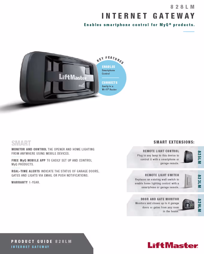 brochure of Interactive Gates_ 828LM internet gateway for remote gate management in Kirkland, Sammamish, and Redmond.