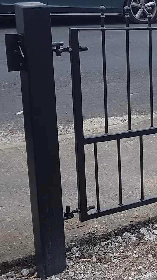 Heavy-duty 4x4 iron gate posts by Interactive Gates for commercial and residential use in Everett and Lynnwood.